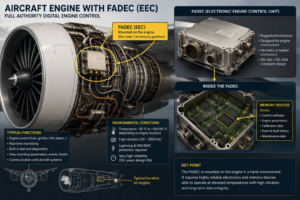 AIRCRAFT ENGINE WITH FADEC (EEC)FULL AUTHORITY DIGITAL ENGINE CONTROL